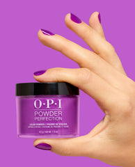 Ultra Violet Daze Vivid Purple Nail Dip Powder Hand and Product