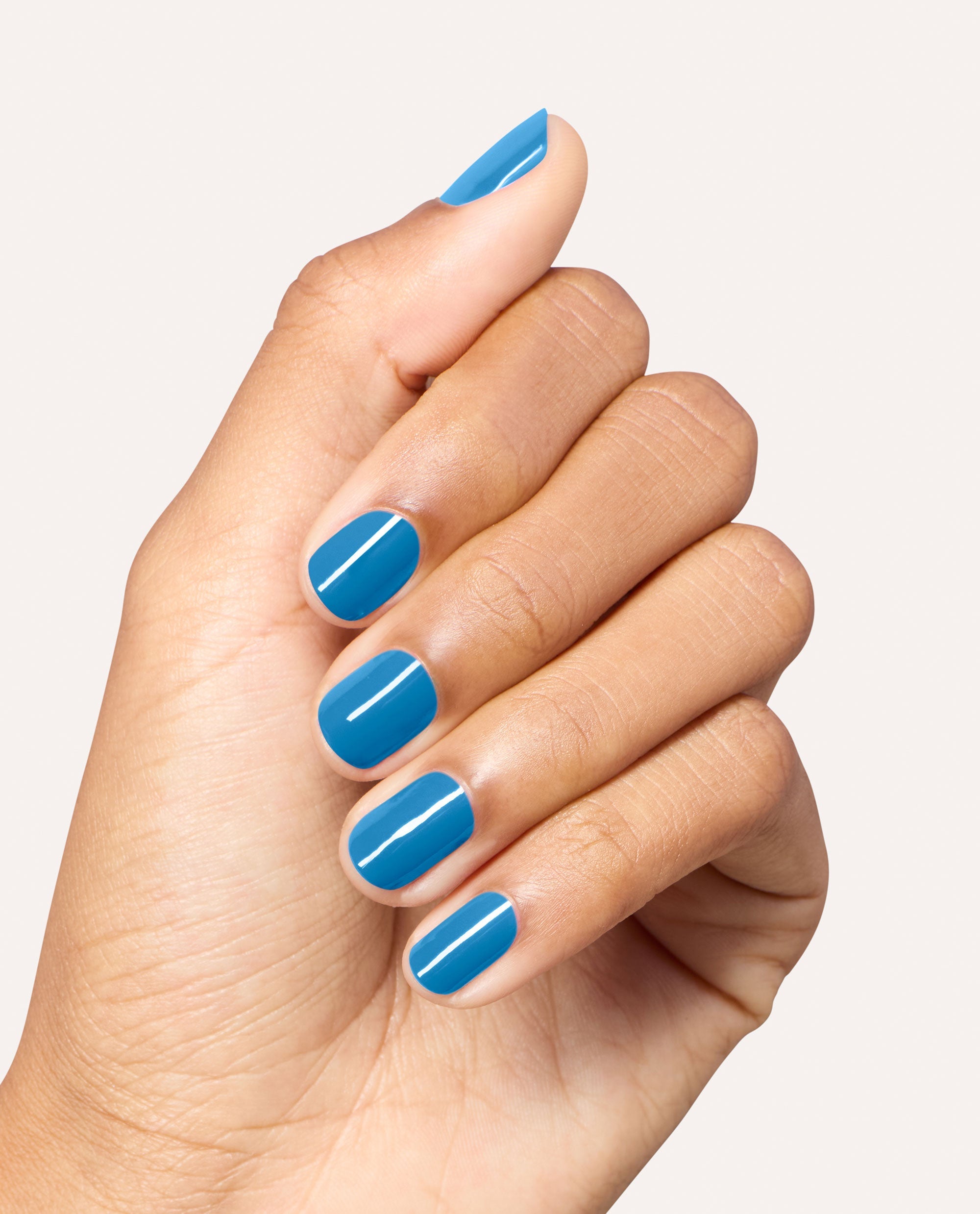 Up Up and Ablaze Bold Blue Nail Polish Mani